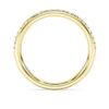 Anello Eternity con diamanti sintetici 0,2 ct totali, forma rotonda, oro giallo 14K Anello Eternity con diamanti sintetici 0,2 ct totali, forma rotonda, oro giallo 14K