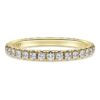 Anello Eternity con diamanti sintetici 0,4 carati in totale, forma rotonda, oro giallo 14K Anello Eternity con diamanti sintetici 0,4 carati in totale, forma rotonda, oro giallo 14K