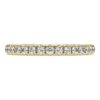 Anello Eternity con diamanti sintetici 0,4 carati in totale, forma rotonda, oro giallo 14K Anello Eternity con diamanti sintetici 0,4 carati in totale, forma rotonda, oro giallo 14K