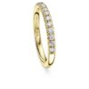 Anello Eternity con diamanti sintetici 0,4 carati in totale, forma rotonda, oro giallo 14K Anello Eternity con diamanti sintetici 0,4 carati in totale, forma rotonda, oro giallo 14K