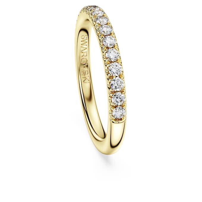Anello Eternity con diamanti sintetici 0,4 carati in totale, forma rotonda, oro giallo 14K Anello Eternity con diamanti sintetici 0,4 carati in totale, forma rotonda, oro giallo 14K