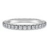 Anello Eternity con diamanti sintetici 0,4 Ct in totale, forma rotonda, oro bianco 14K Anello Eternity con diamanti sintetici 0,4 Ct in totale, forma rotonda, oro bianco 14K