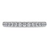 Anello Eternity con diamanti sintetici 0,4 Ct in totale, forma rotonda, oro bianco 14K Anello Eternity con diamanti sintetici 0,4 Ct in totale, forma rotonda, oro bianco 14K