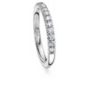 Anello Eternity con diamanti sintetici 0,4 Ct in totale, forma rotonda, oro bianco 14K Anello Eternity con diamanti sintetici 0,4 Ct in totale, forma rotonda, oro bianco 14K