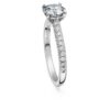 Anello Eternity Solitaire con diamanti sintetici da laboratorio 1,2 Ct in totale, forma rotonda, oro bianco 14K Anello Eternity Solitaire con diamanti sintetici da laboratorio 1,2 Ct in totale, forma rotonda, oro bianco 14K