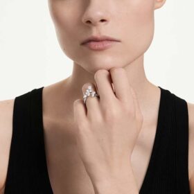 Anello Galaxy Bypass con diamanti sintetici da 1,25 carati in totale, forme miste, oro bianco 14K Anello Galaxy Bypass con diamanti sintetici da 1,25 carati in totale, forme miste, oro bianco 14K