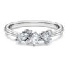 Anello Galaxy con diamanti sintetici 0,43 carati in totale, forme miste, argento sterling