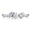 Anello Galaxy con diamanti sintetici 0,43 carati in totale, forme miste, argento sterling