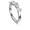 Anello Galaxy con diamanti sintetici da 1 Ct in totale, forme miste, oro bianco 14K Anello Galaxy con diamanti sintetici da 1 Ct in totale, forme miste, oro bianco 14K