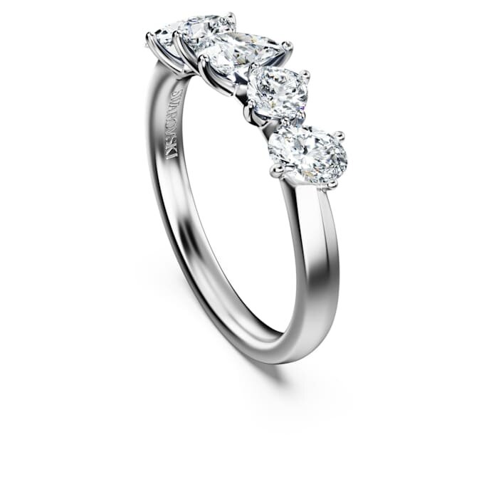 Anello Galaxy con diamanti sintetici da 1 Ct in totale, forme miste, oro bianco 14K Anello Galaxy con diamanti sintetici da 1 Ct in totale, forme miste, oro bianco 14K