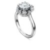 Anello Galaxy con diamanti sintetici da 2 carati in totale, forma rotonda, oro bianco 14K Anello Galaxy con diamanti sintetici da 2 carati in totale, forma rotonda, oro bianco 14K