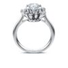 Anello Galaxy con diamanti sintetici da 2 carati in totale, forma rotonda, oro bianco 14K Anello Galaxy con diamanti sintetici da 2 carati in totale, forma rotonda, oro bianco 14K