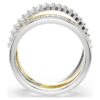 Anello Hyperbola con tagli misti, bianco, finitura in metalli misti Anello Hyperbola con tagli misti, bianco, finitura in metalli misti