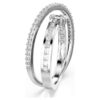 Anello Hyperbola con tagli misti, bianco, placcato in rodio Anello Hyperbola con tagli misti, bianco, placcato in rodio