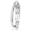 Anello Hyperbola con tagli misti, bianco, placcato in rodio Anello Hyperbola con tagli misti, bianco, placcato in rodio