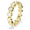 Anello Imber con taglio rotondo, bianco, placcato in oro