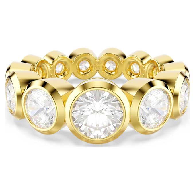 Anello Imber con zirconi a taglio rotondo misto, bianco, placcato oro Anello Imber con zirconi a taglio rotondo misto, bianco, placcato oro