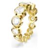 Anello Imber con zirconi a taglio rotondo misto, bianco, placcato oro Anello Imber con zirconi a taglio rotondo misto, bianco, placcato oro