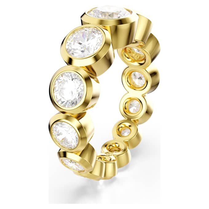 Anello Imber con zirconi a taglio rotondo misto, bianco, placcato oro Anello Imber con zirconi a taglio rotondo misto, bianco, placcato oro