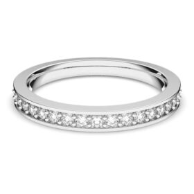 Anello Matrix bianco, placcato in rodio