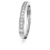 Anello Matrix bianco, placcato in rodio