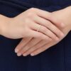 Anello Matrix bianco, placcato oro rosa