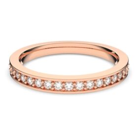 Anello Matrix bianco, placcato oro rosa