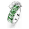 Anello Matrix con tagli misti, verde, placcato in rodio Anello Matrix con tagli misti, verde, placcato in rodio