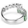 Anello Matrix con tagli misti, verde, placcato in rodio Anello Matrix con tagli misti, verde, placcato in rodio