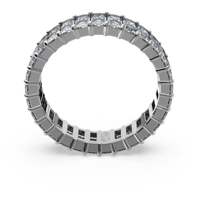 Anello Matrix con taglio baguette, grigio, placcato in rutenio Anello Matrix con taglio baguette, grigio, placcato in rutenio
