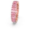 Anello Matrix con taglio baguette, rosa, placcato in oro rosa