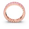 Anello Matrix con taglio baguette, rosa, placcato in oro rosa
