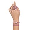 Anello Matrix con taglio baguette, rosa, placcato in oro rosa