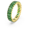 Anello Matrix con taglio baguette, verde, placcato oro