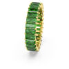 Anello Matrix con taglio baguette, verde, placcato oro