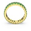 Anello Matrix con taglio baguette, verde, placcato oro