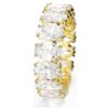 Anello Matrix con taglio ovale, bianco, placcato oro