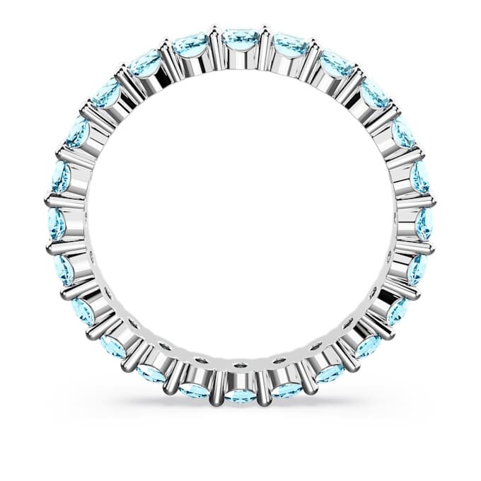 Anello Matrix con taglio rotondo, blu, placcato in rodio Anello Matrix con taglio rotondo, blu, placcato in rodio