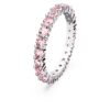 Anello Matrix con taglio rotondo, rosa, placcato in rodio Anello Matrix con taglio rotondo, rosa, placcato in rodio