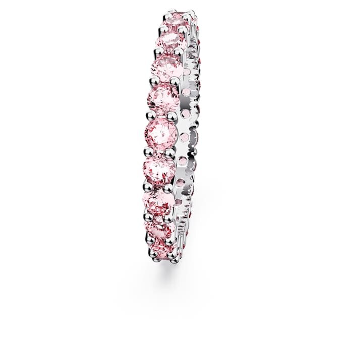 Anello Matrix con taglio rotondo, rosa, placcato in rodio Anello Matrix con taglio rotondo, rosa, placcato in rodio