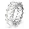 Anello Matrix Vittore con taglio baguette, bianco, placcato in rodio Anello Matrix Vittore con taglio baguette, bianco, placcato in rodio