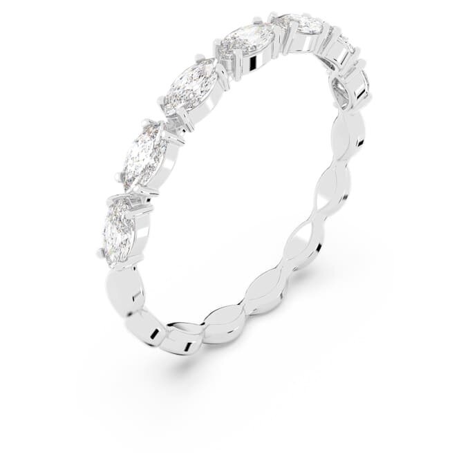 Anello Matrix Vittore con taglio marquise, bianco, placcato in rodio Anello Matrix Vittore con taglio marquise, bianco, placcato in rodio