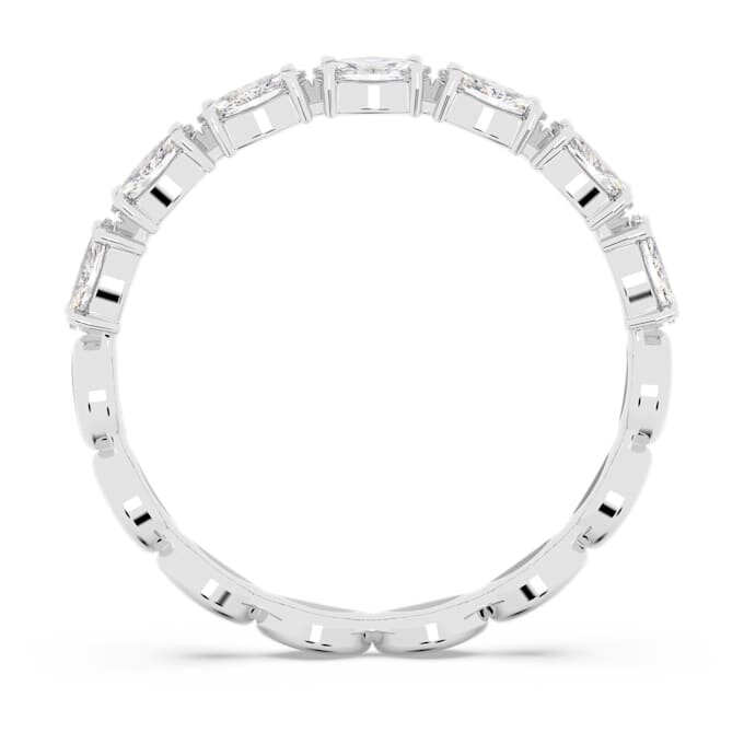 Anello Matrix Vittore con taglio marquise, bianco, placcato in rodio Anello Matrix Vittore con taglio marquise, bianco, placcato in rodio