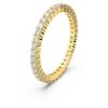 Anello Matrix Vittore con taglio rotondo, bianco, finitura dorata