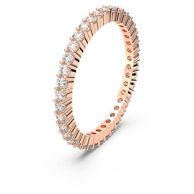 Anello Matrix Vittore con taglio rotondo, bianco, placcato in oro rosa Anello Matrix Vittore con taglio rotondo, bianco, placcato in oro rosa