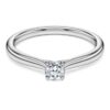 Anello solitario Eternity con diamanti sintetici 0,25 carati in totale, forma rotonda, argento sterling Anello solitario Eternity con diamanti sintetici 0,25 carati in totale, forma rotonda, argento sterling