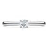Anello solitario Eternity con diamanti sintetici 0,25 carati in totale, forma rotonda, argento sterling Anello solitario Eternity con diamanti sintetici 0,25 carati in totale, forma rotonda, argento sterling