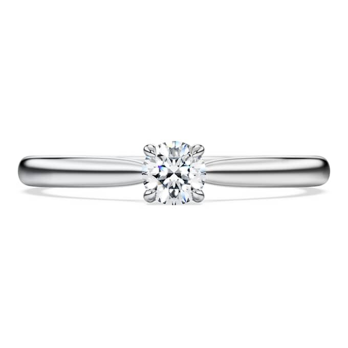 Anello solitario Eternity con diamanti sintetici 0,25 carati in totale, forma rotonda, argento sterling Anello solitario Eternity con diamanti sintetici 0,25 carati in totale, forma rotonda, argento sterling