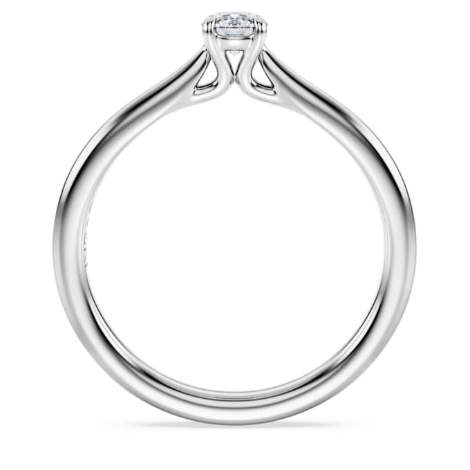 Anello solitario Eternity con diamanti sintetici 0,25 carati in totale, forma rotonda, argento sterling Anello solitario Eternity con diamanti sintetici 0,25 carati in totale, forma rotonda, argento sterling