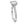 Anello solitario Eternity con diamanti sintetici 2,2 Ct in totale, forma rotonda, oro bianco 14K Anello solitario Eternity con diamanti sintetici 2,2 Ct in totale, forma rotonda, oro bianco 14K